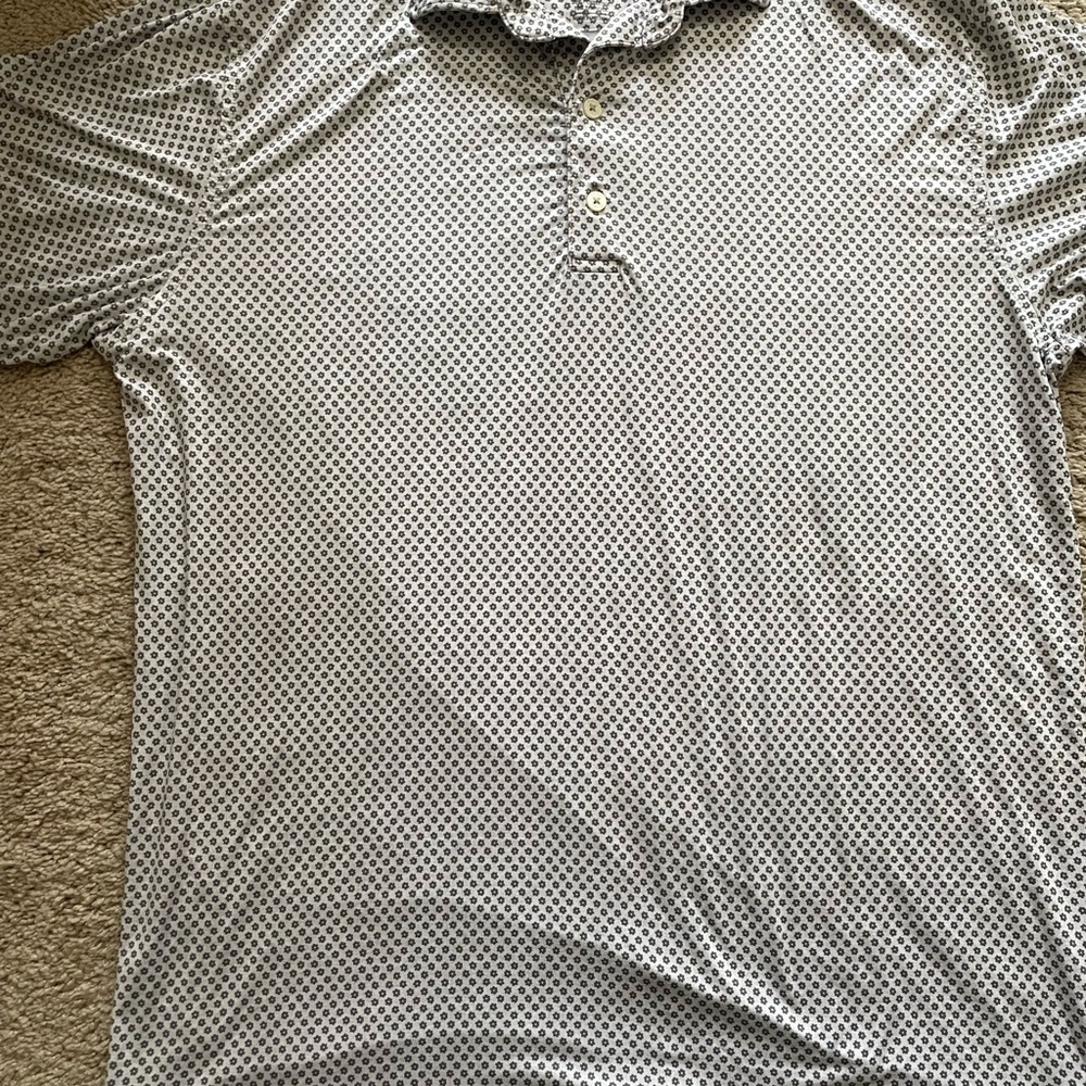 Johnnie O Medium Featherweight Geometric Print Polo